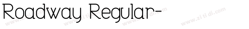 Roadway Regular字体转换
